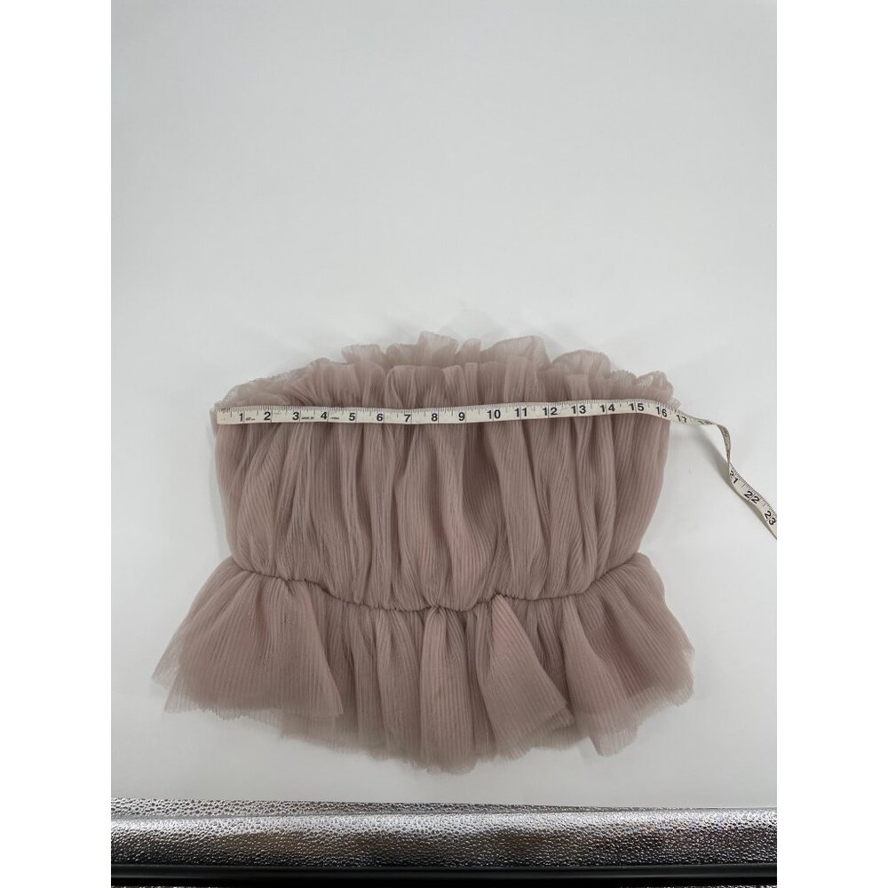 NWT Endless Rose Womens Strapless Tulle Peplum Top M Lightweight Fairy Feminine - Picture 8 of 8